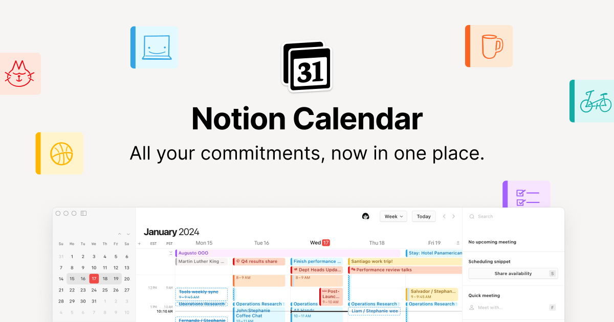 Notion calendar