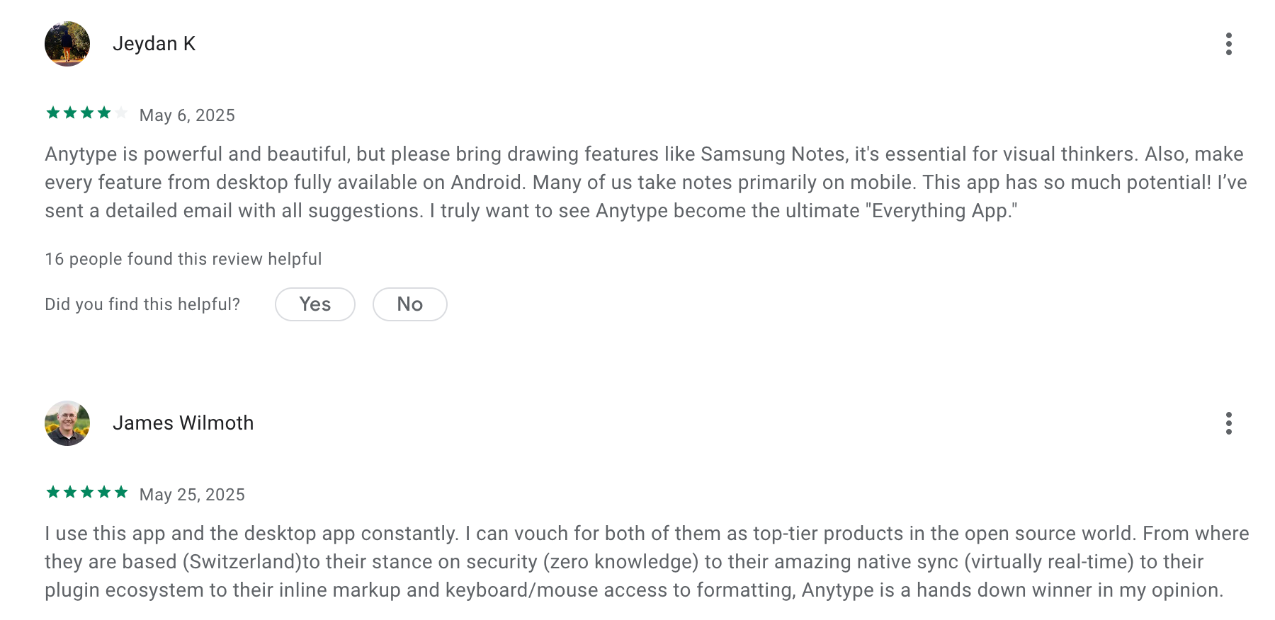 Anytype reviews