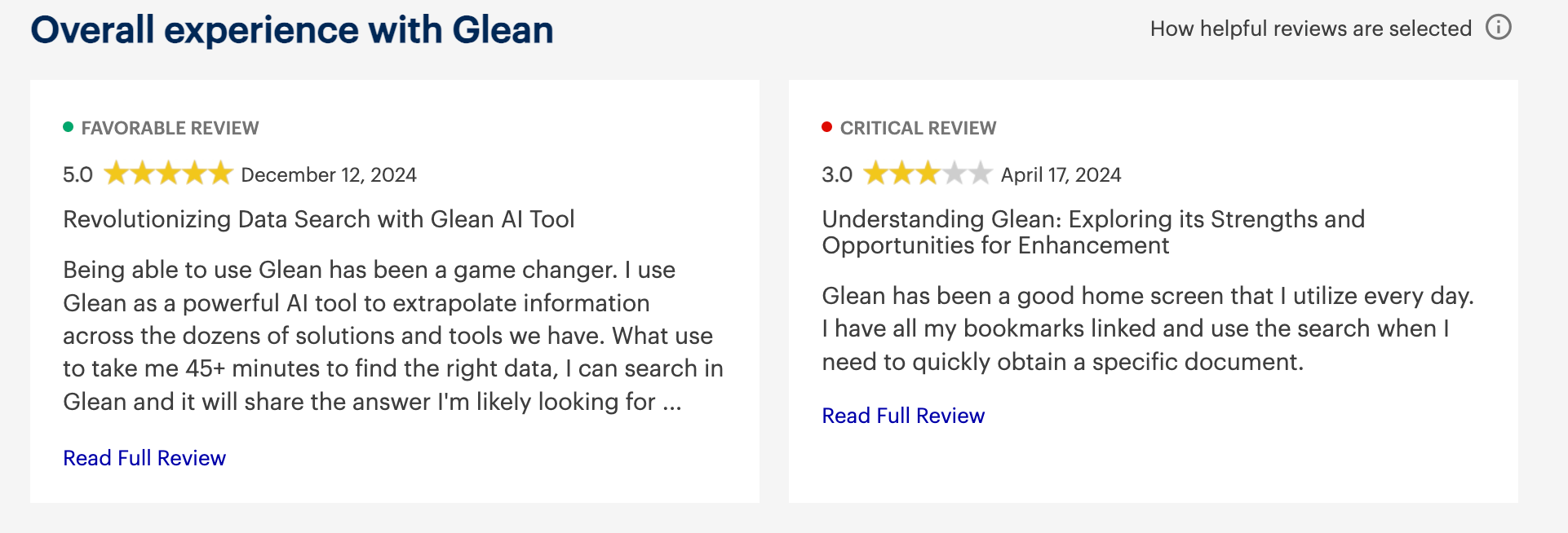 Glean Reviews