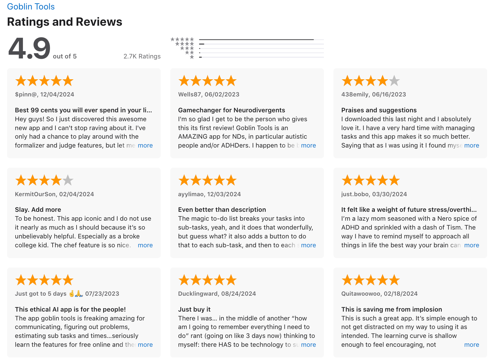 Goblin reviews