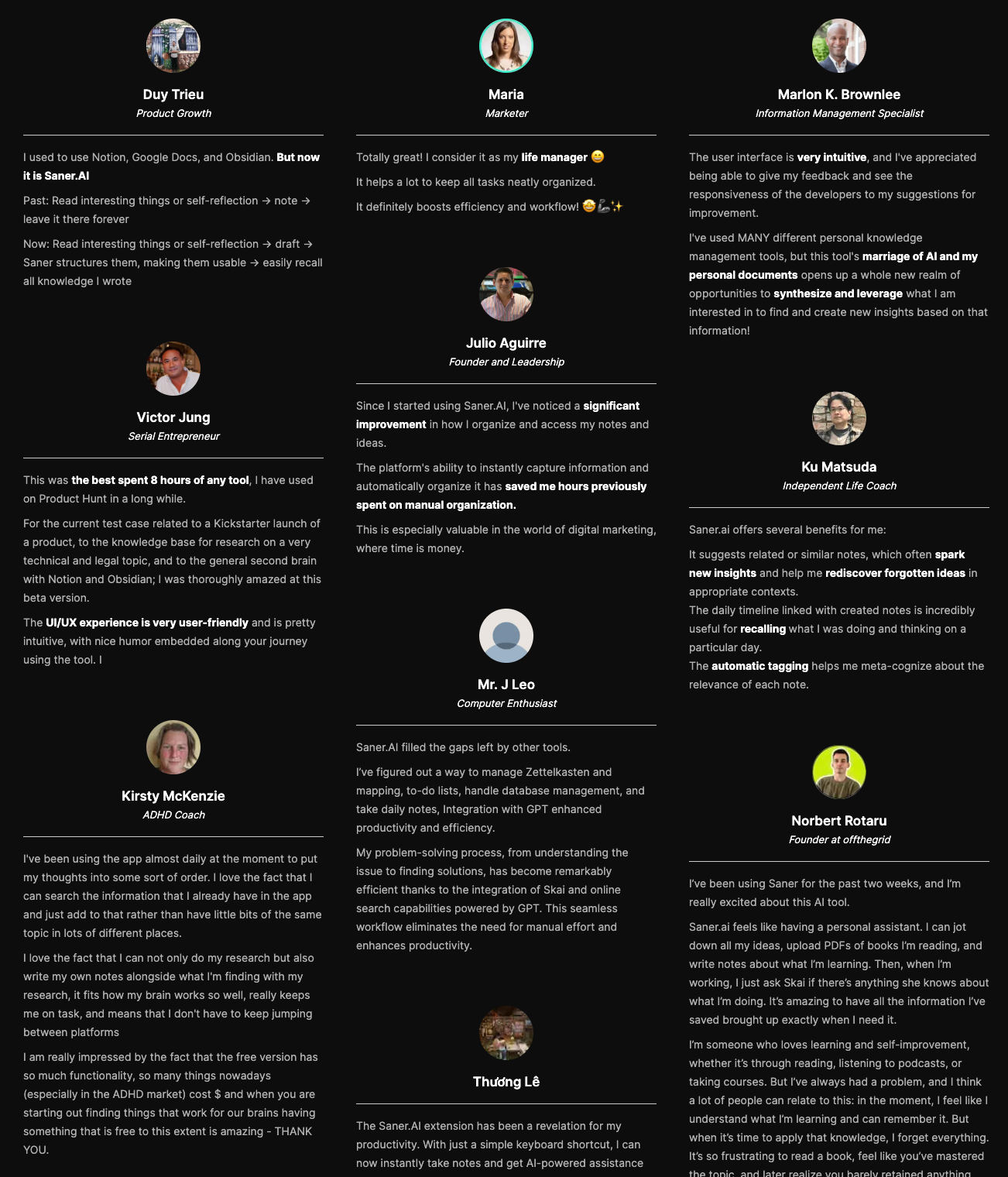 Saner.AI reviews