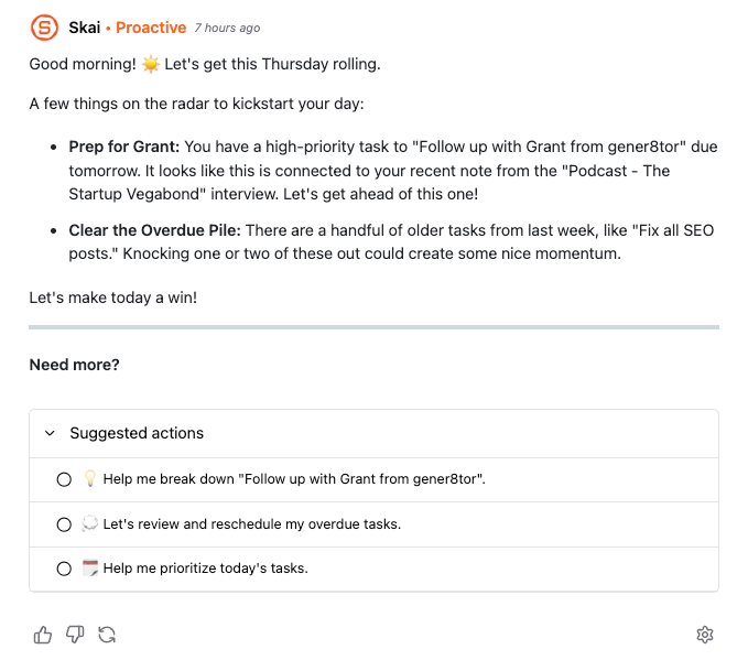 Actively Plan daily with Saner.AI