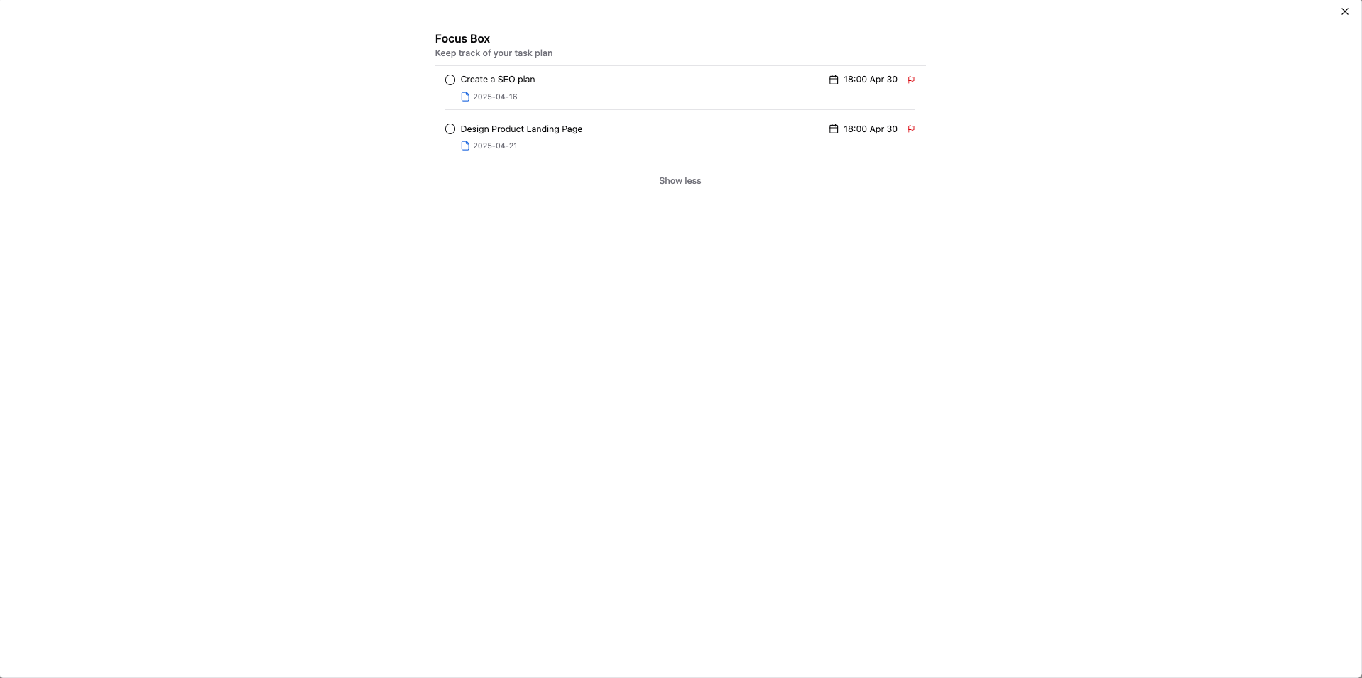 Focus Box - Saner.AI - remove distractions
