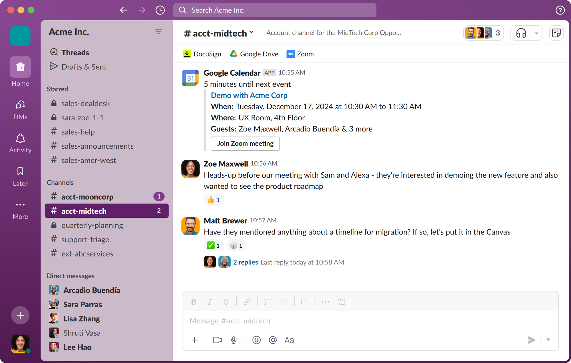 Slack app