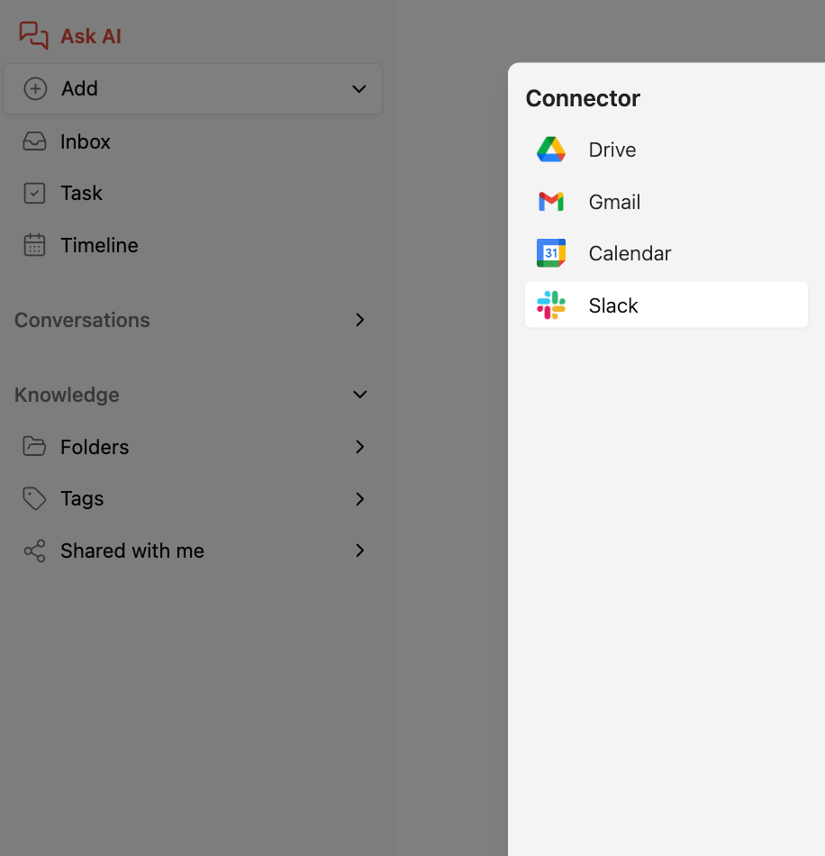 Saner.AI connects with Slack