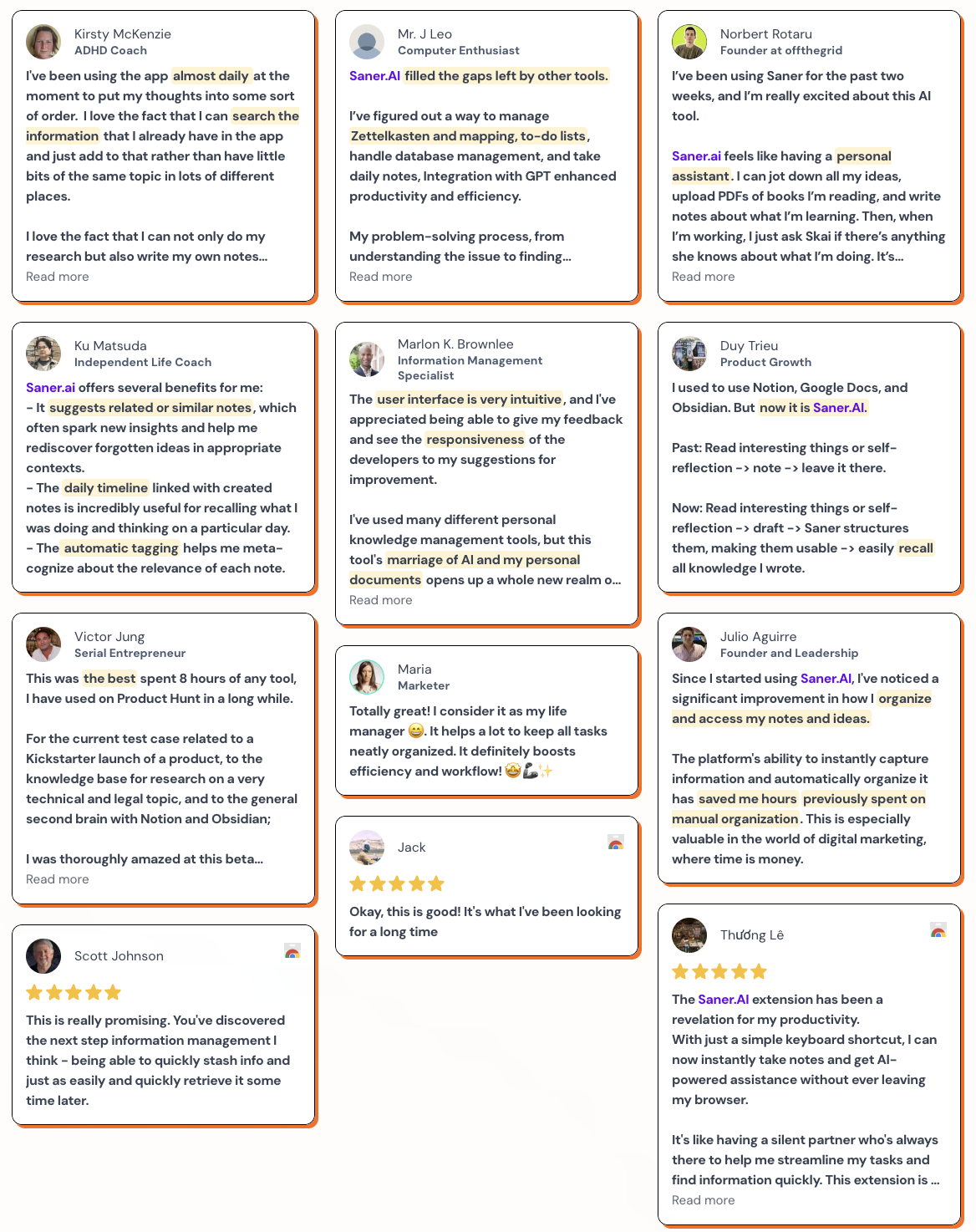 Saner.AI reviews