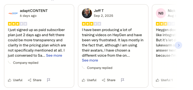 Heygen reviews