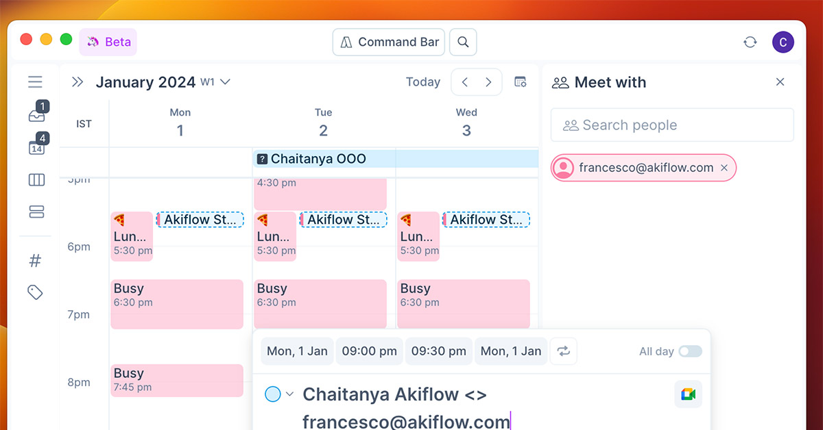 Akiflow key features