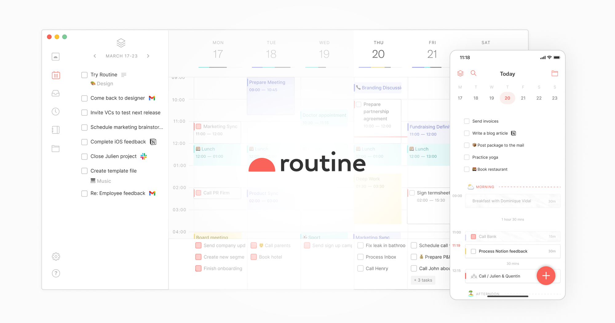 Routine features
