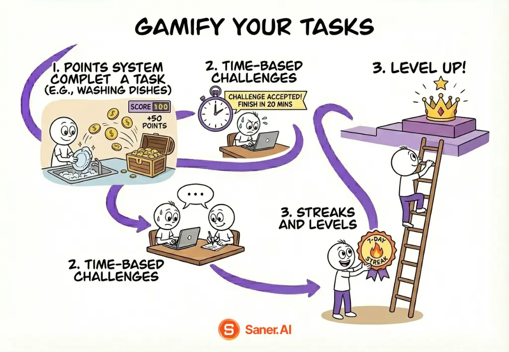 Gamify your task - Saner.AI