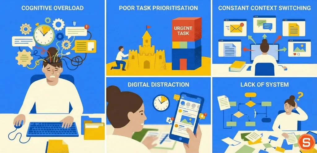 Why Most People Struggle to Work Efficiently - Saner.AI