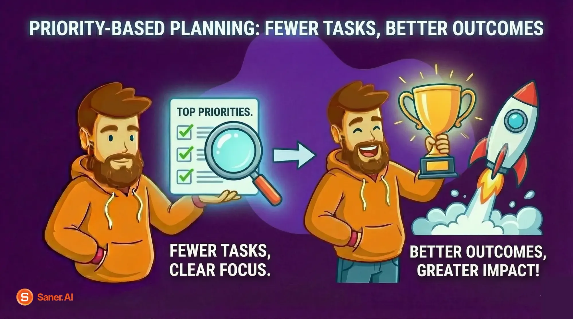 Priority-Based Planning: Fewer Tasks, Better Outcomes - Saner.AI