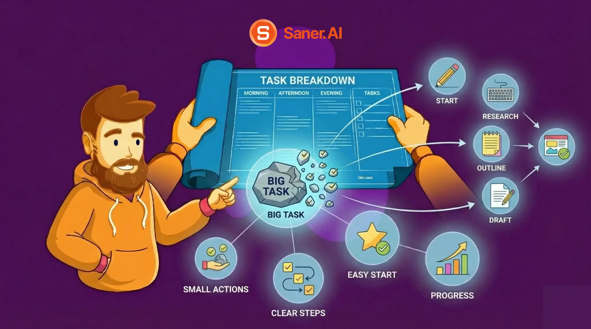 Task breakdown - Saner.AI