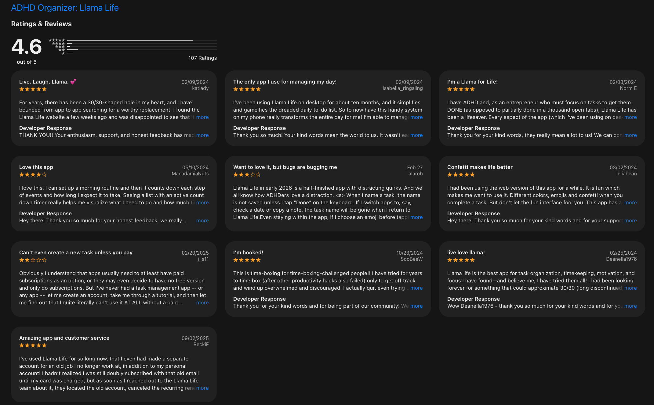 LlamaLife reviews