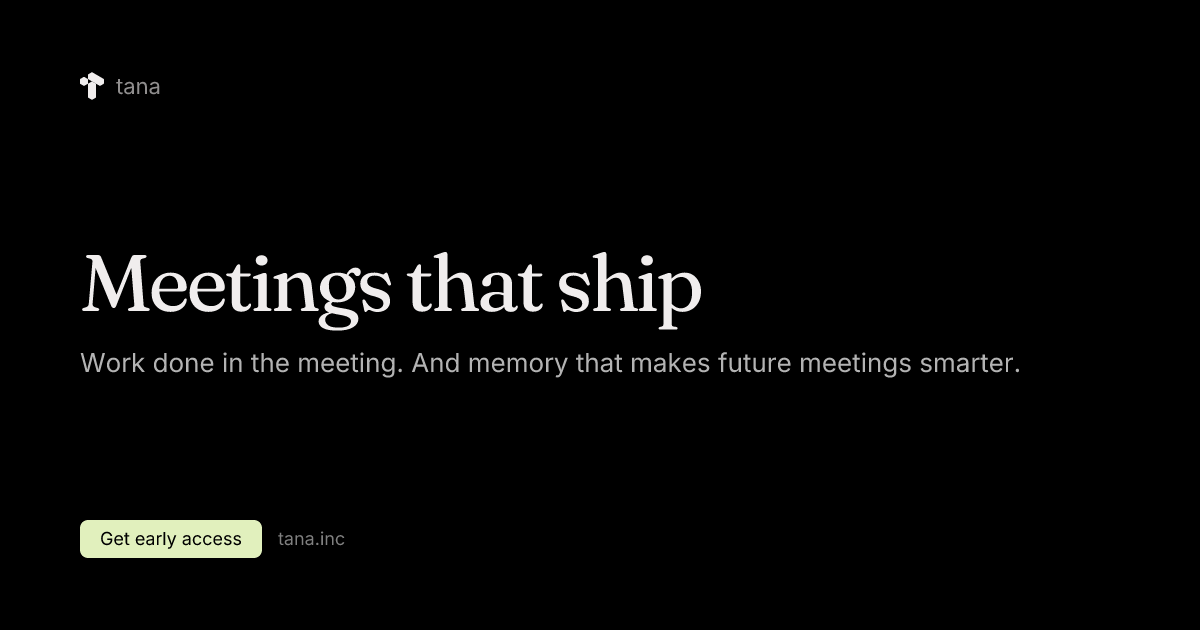 Tana meeting note taker