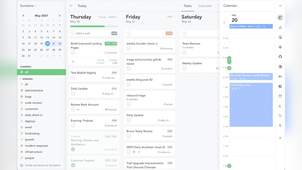 Sunsama Time Blocking & Calendar Sync