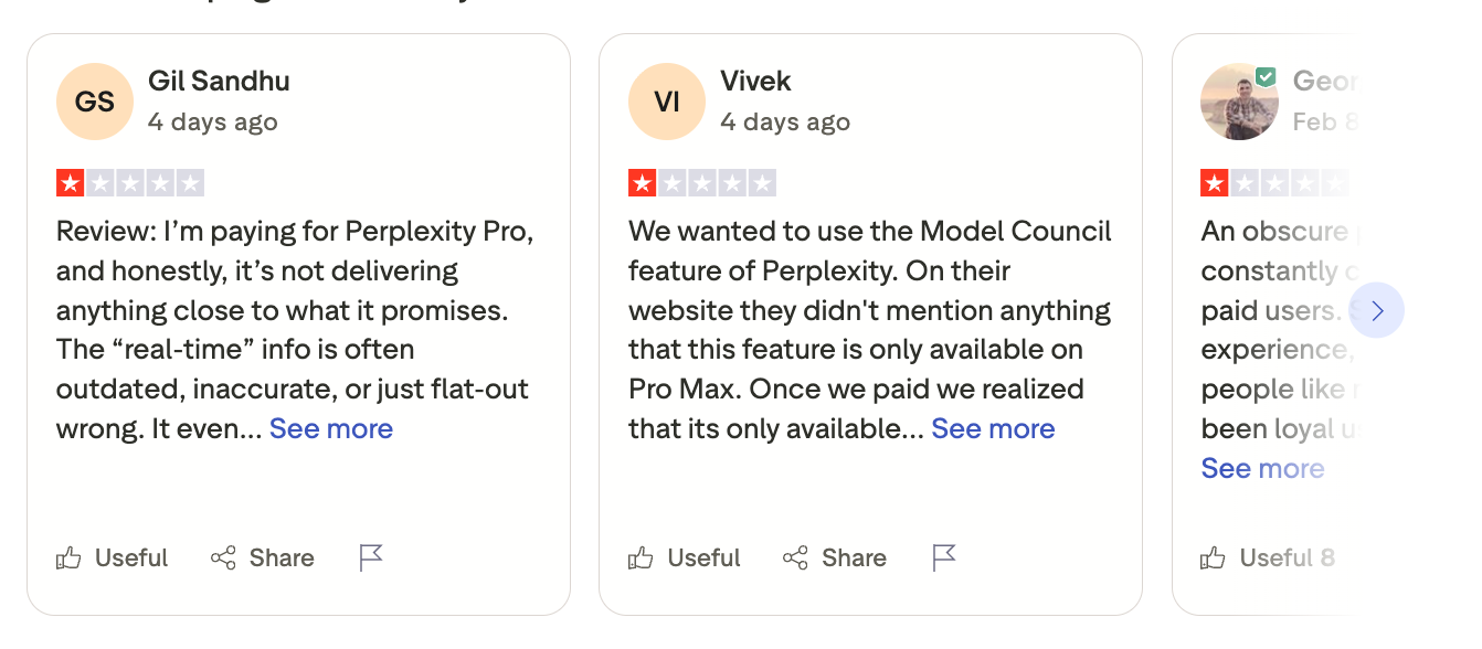 Perplexity Reviews