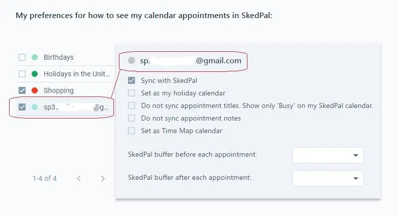 Skedpal Calendar sync