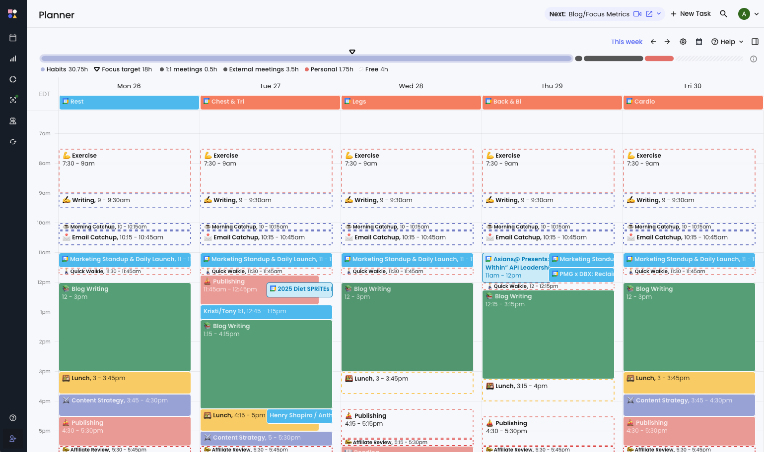 reclaim ai focus time