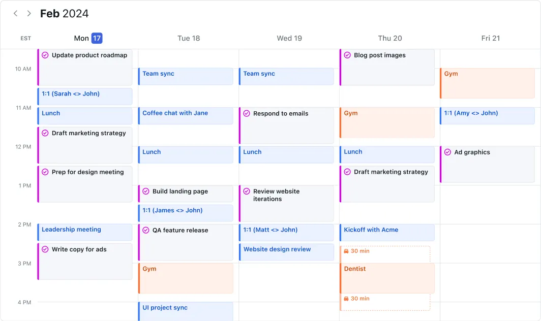 motion ai calendar