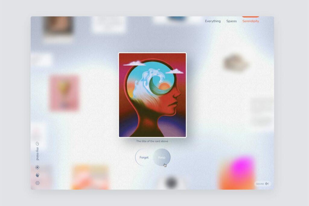 mymind Serendipity mode