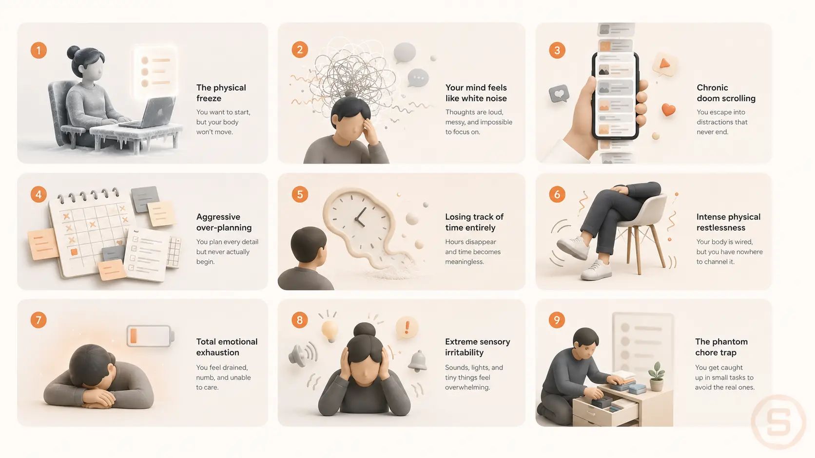 9 Signs you're experiencing task paralysis