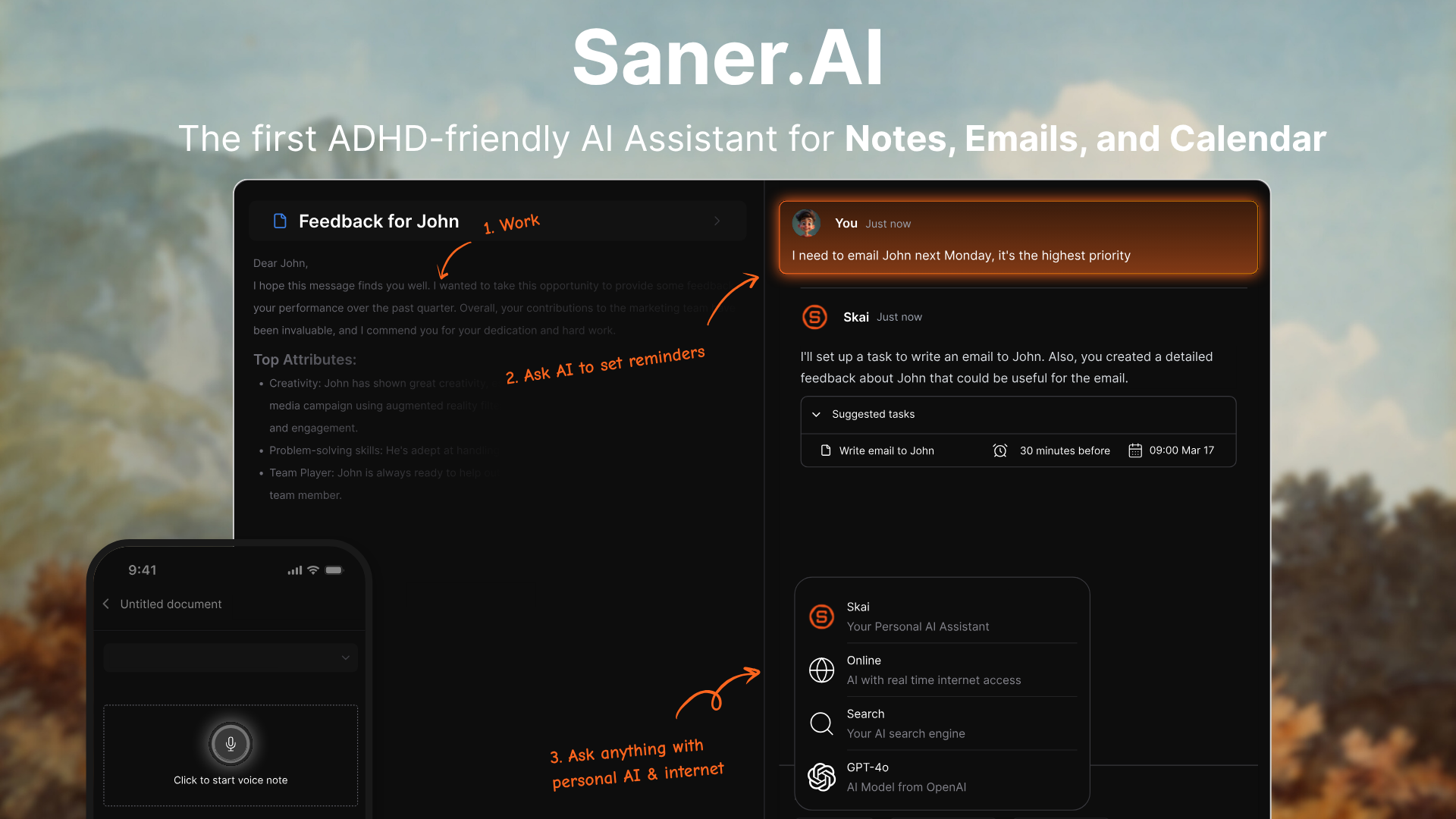 Saner.AI - the best AI for founders
