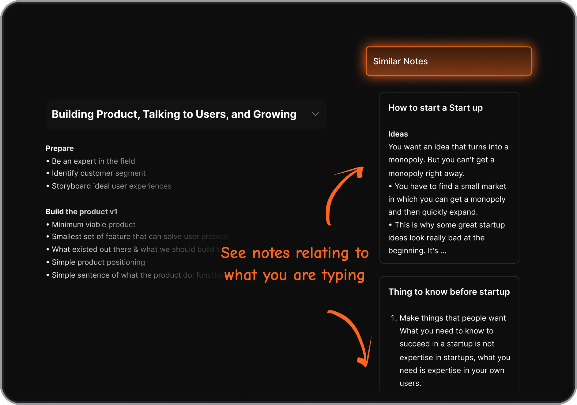Saner.AI - similar notes