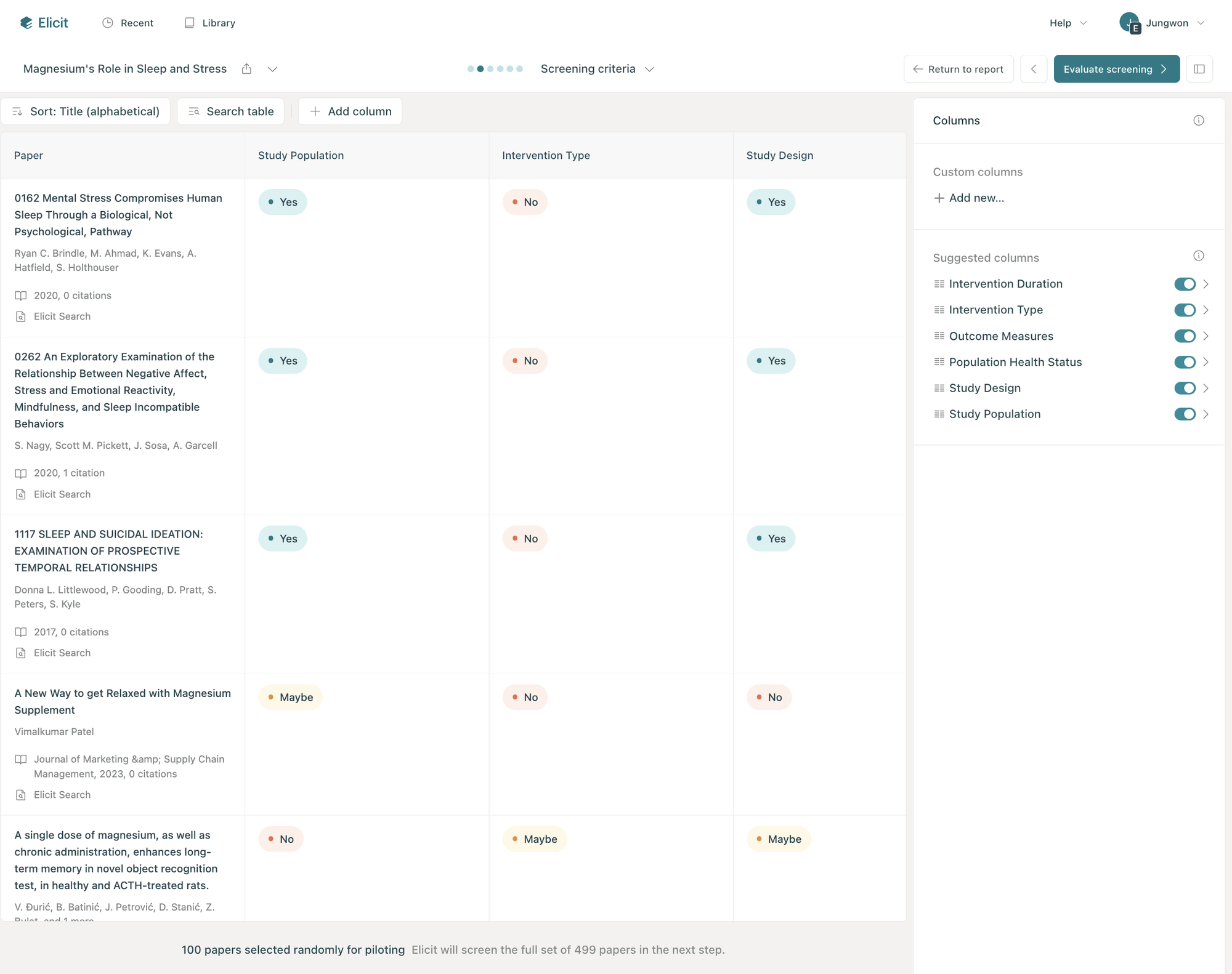 Elicit UI