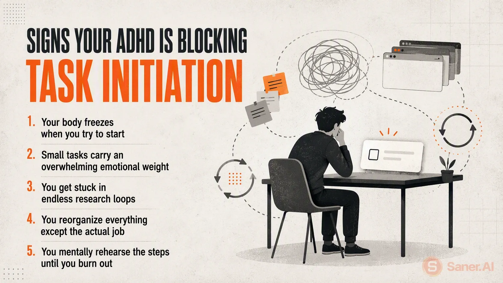 5 signs your ADHD is blocking task initiation