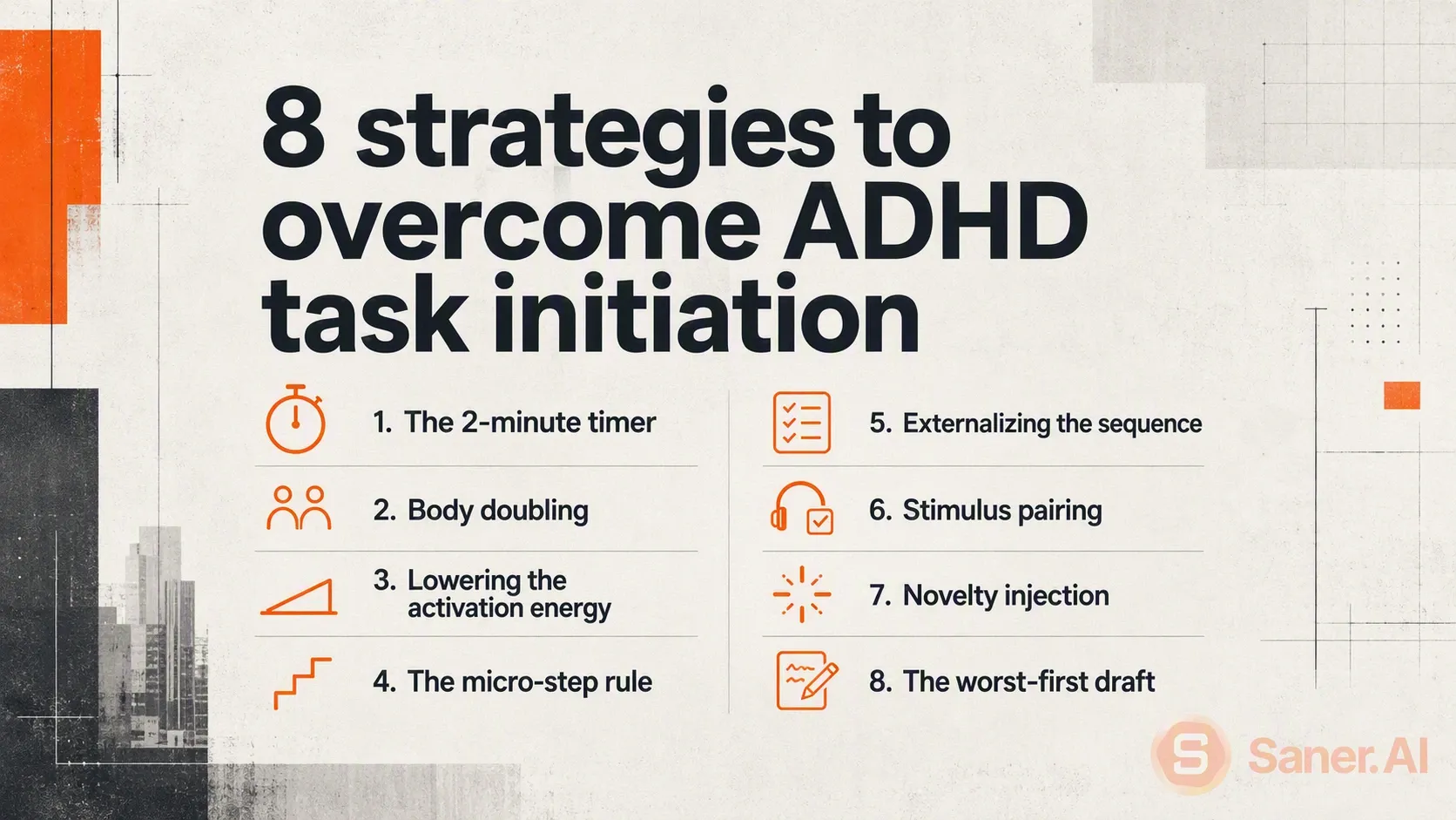 8 strategies to overcome ADHD task initiation