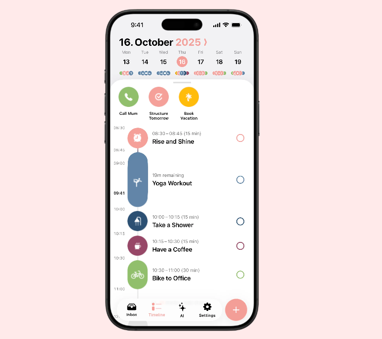 Structured - visual timeline
