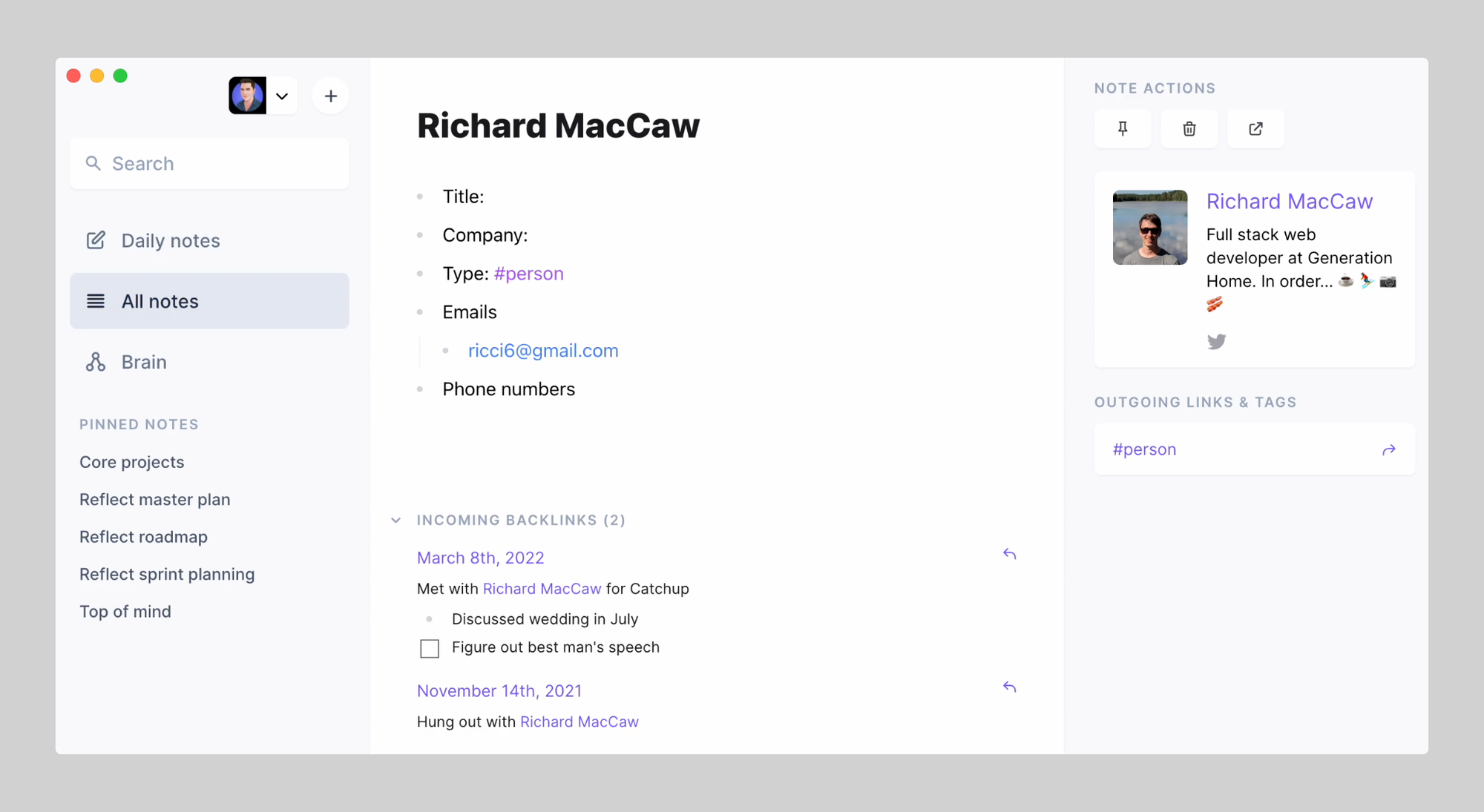 Reflect app
